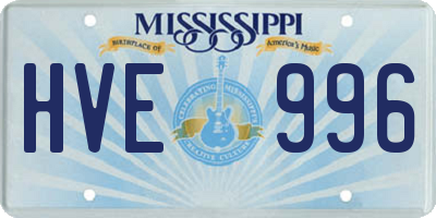 MS license plate HVE996