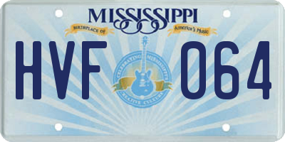 MS license plate HVF064