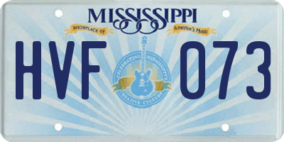 MS license plate HVF073