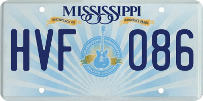 MS license plate HVF086