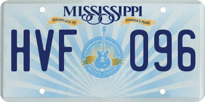MS license plate HVF096