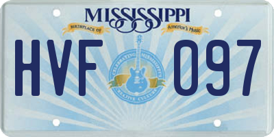 MS license plate HVF097