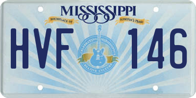 MS license plate HVF146
