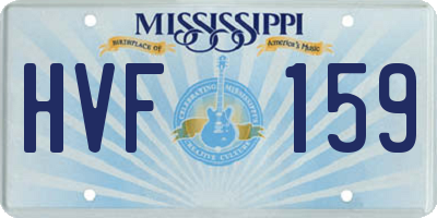 MS license plate HVF159
