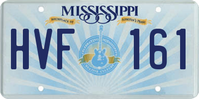 MS license plate HVF161