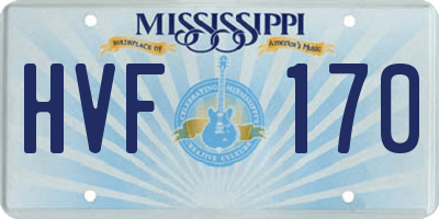 MS license plate HVF170