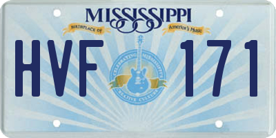 MS license plate HVF171