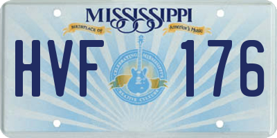 MS license plate HVF176
