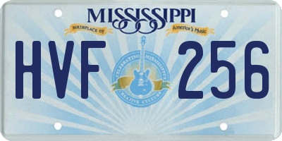 MS license plate HVF256