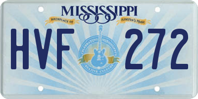MS license plate HVF272