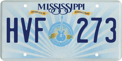 MS license plate HVF273
