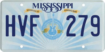 MS license plate HVF279