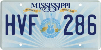 MS license plate HVF286