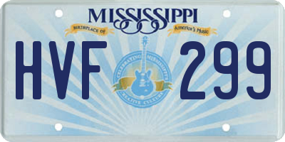 MS license plate HVF299