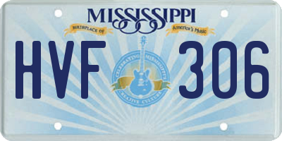 MS license plate HVF306
