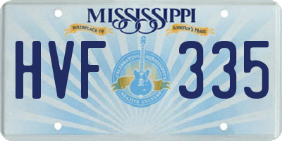MS license plate HVF335