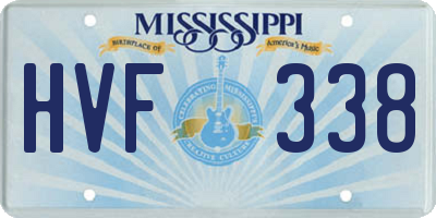 MS license plate HVF338