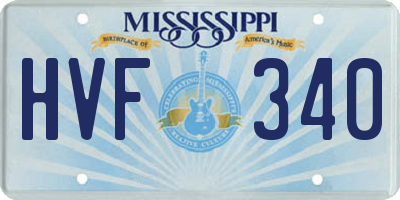 MS license plate HVF340