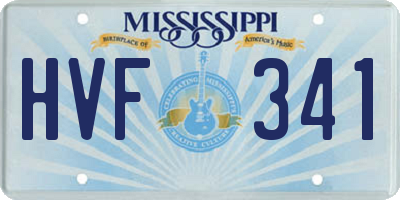 MS license plate HVF341