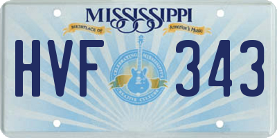 MS license plate HVF343