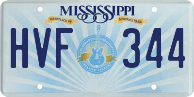 MS license plate HVF344