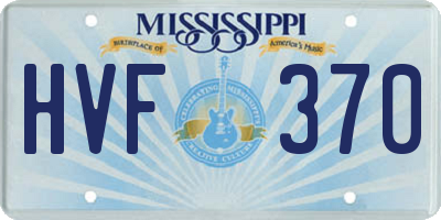 MS license plate HVF370