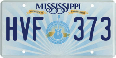 MS license plate HVF373