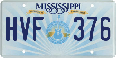 MS license plate HVF376