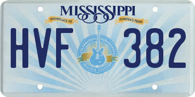 MS license plate HVF382