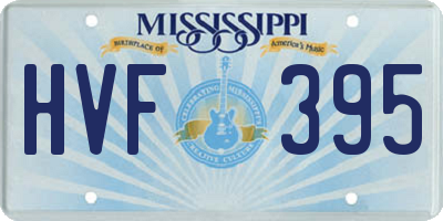 MS license plate HVF395