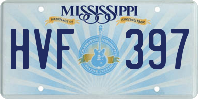 MS license plate HVF397