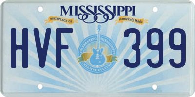 MS license plate HVF399