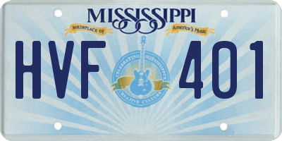 MS license plate HVF401