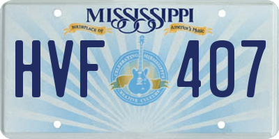 MS license plate HVF407