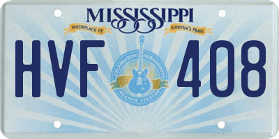MS license plate HVF408