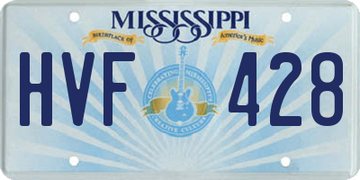 MS license plate HVF428