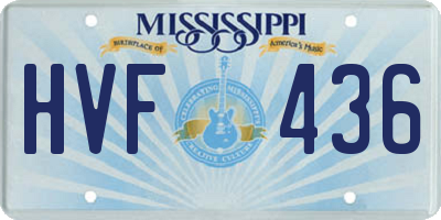 MS license plate HVF436