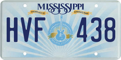 MS license plate HVF438