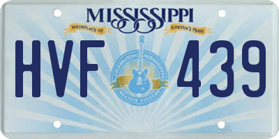 MS license plate HVF439