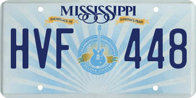 MS license plate HVF448