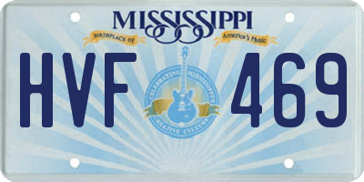 MS license plate HVF469