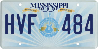 MS license plate HVF484