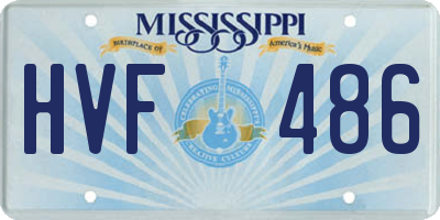 MS license plate HVF486