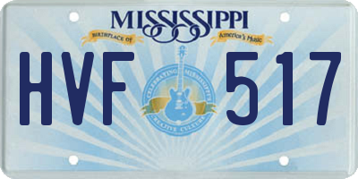 MS license plate HVF517