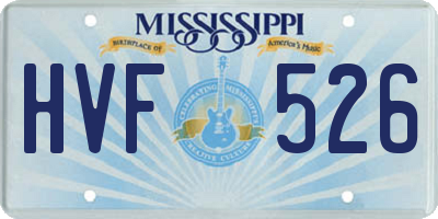 MS license plate HVF526