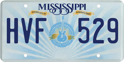 MS license plate HVF529