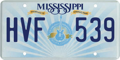 MS license plate HVF539