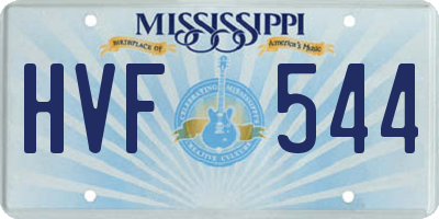 MS license plate HVF544