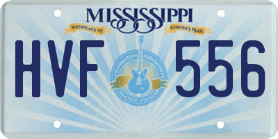 MS license plate HVF556
