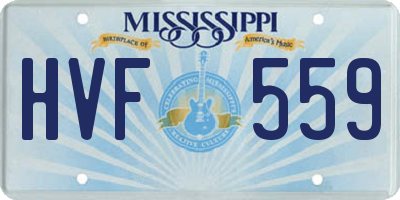 MS license plate HVF559